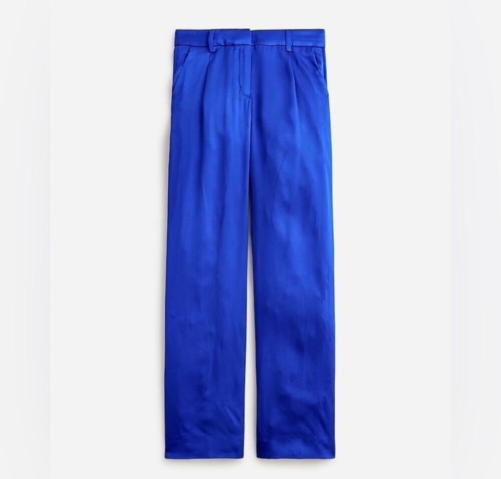 J Crew Straight-Leg Essential Pant in Luster Crepe